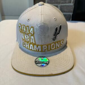 San Antonio Spurs Hat Cap Snap Back NBA Basketball 2014 Champions Adidas Mens